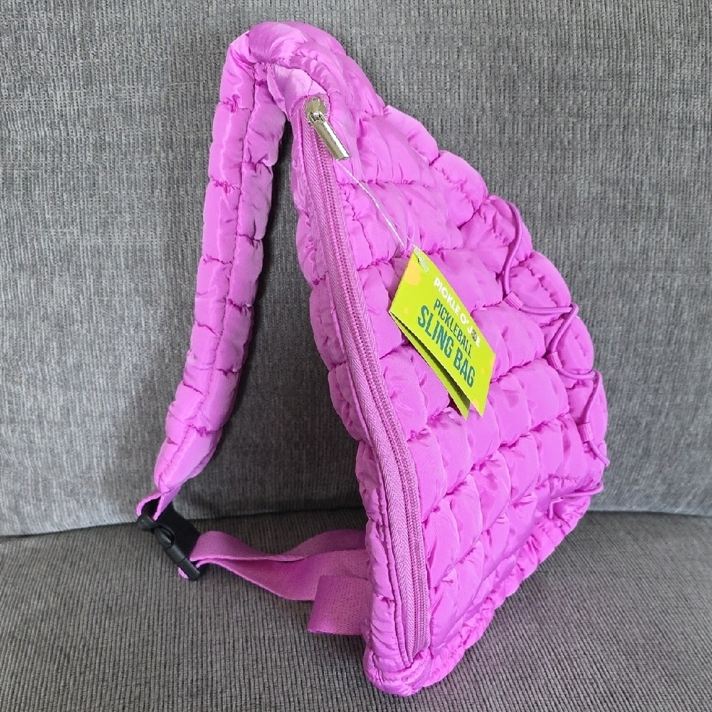 Pink Quilted Sling Bag By Pickle O' Joe, NWT - Picture 2 of 10